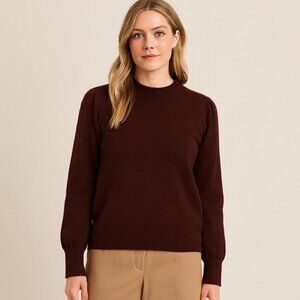 Parrish LA Burgundy Wool Cashmere Crewneck Sweater Women’s Small